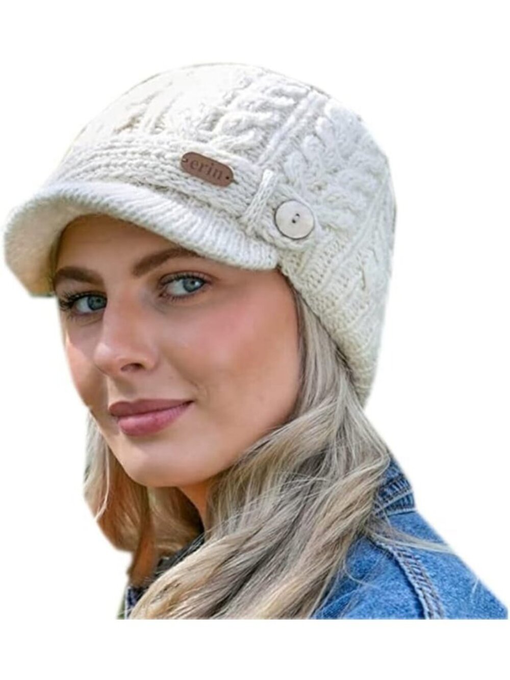 Cozy Cable Knit Wool Beanie for Women, Fleece Lined, Warm & Stylish, One Size